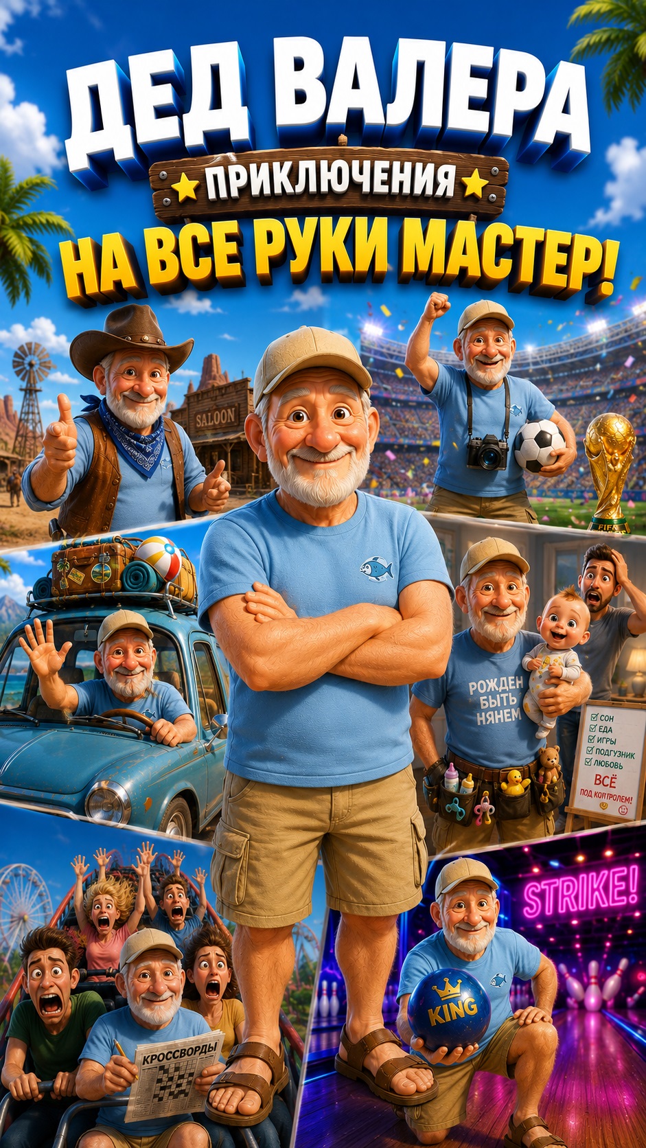 ИИ Мультсериал Дед Валера на все руки мастер